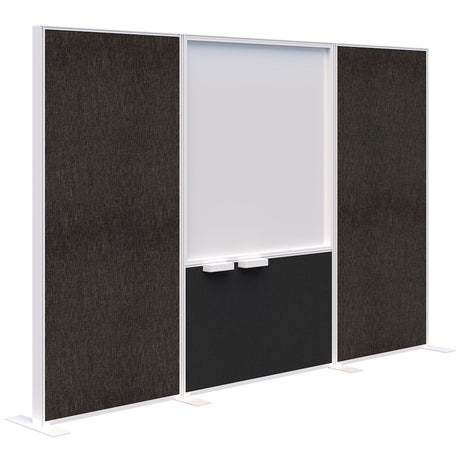 Connect 70 - Freestanding/Fabric/Whiteboard/Fabric 1890H-Office Partitons-Keylargo Anthracite-White-3000 mm-Commercial Traders - Office Furniture