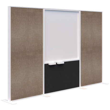 Connect 70 - Freestanding/Fabric/Whiteboard/Fabric 1890H-Office Partitons-Keylargo Pumice-White-3000 mm-Commercial Traders - Office Furniture