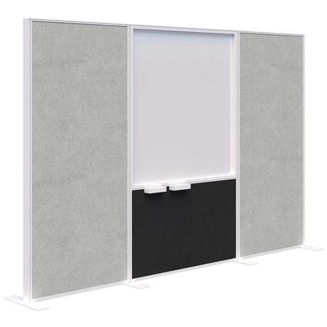 Connect 70 - Freestanding/Fabric/Whiteboard/Fabric 1890H-Office Partitons-Keylargo Zinc-White-3000 mm-Commercial Traders - Office Furniture