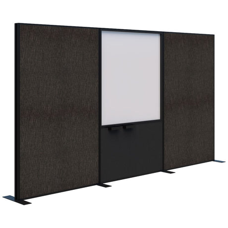 Connect 70 - Freestanding/Fabric/Whiteboard/Fabric 1890H-Office Partitons-Keylargo Anthracite-Black-3600 mm-Commercial Traders - Office Furniture