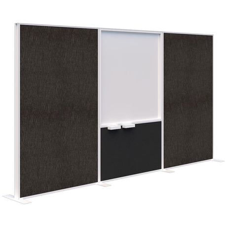 Connect 70 - Freestanding/Fabric/Whiteboard/Fabric 1890H-Office Partitons-Keylargo Anthracite-White-3600 mm-Commercial Traders - Office Furniture