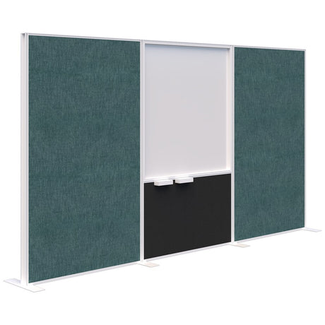 Connect 70 - Freestanding/Fabric/Whiteboard/Fabric 1890H-Office Partitons-Keylargo Atlantic-White-3600 mm-Commercial Traders - Office Furniture
