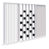 Connect 70 - Freestanding/Angled Fin/Planter 1890H-Office Partitons-Snow Velvet-White-3000mm-Commercial Traders - Office Furniture