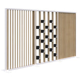 Connect 70 - Freestanding/Angled Fin/Planter 1890H-Office Partitons-Classic Oak-White-3600mm-Commercial Traders - Office Furniture
