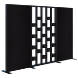 Connect 70 - Freestanding/Fabric/Planter 1890H-Office Partitons-Black with Black Frame-Keylargo Ebony-3000 mm-Commercial Traders - Office Furniture