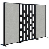 Connect 70 - Freestanding/Fabric/Planter 1890H-Office Partitons-Black with Black Frame-Keylargo Zinc-3000 mm-Commercial Traders - Office Furniture