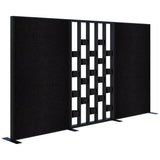 Connect 70 - Freestanding/Fabric/Planter 1890H-Office Partitons-Black with Black Frame-Keylargo Ebony-3600 mm-Commercial Traders - Office Furniture
