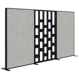 Connect 70 - Freestanding/Fabric/Planter 1890H-Office Partitons-Black with Black Frame-Keylargo Zinc-3600 mm-Commercial Traders - Office Furniture