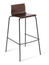 Mix Cruise Bar Stool-Lunchroon Chairs-Dark Oak-4 Leg-Black-Commercial Traders - Office Furniture