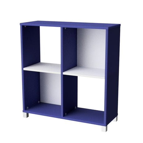 Storage Unit 4 Cube-Education Furniture-Blue/White-Commercial Traders - Office Furniture