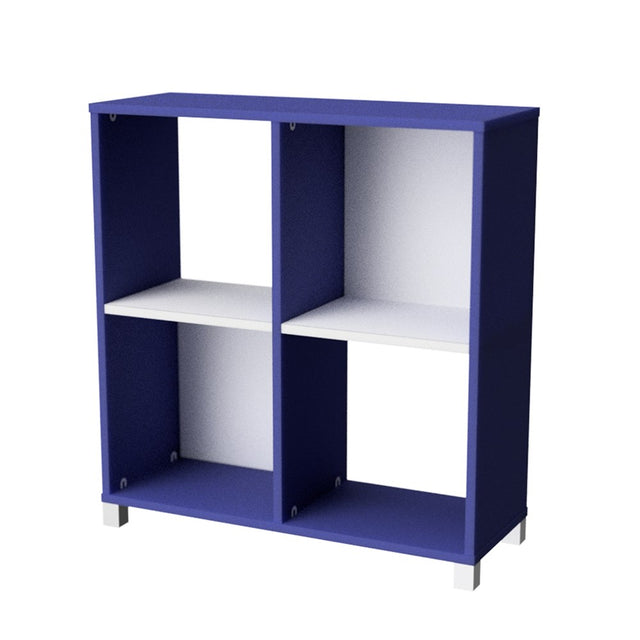 Storage Unit 4 Cube-Education Furniture-Blue/White-Commercial Traders - Office Furniture