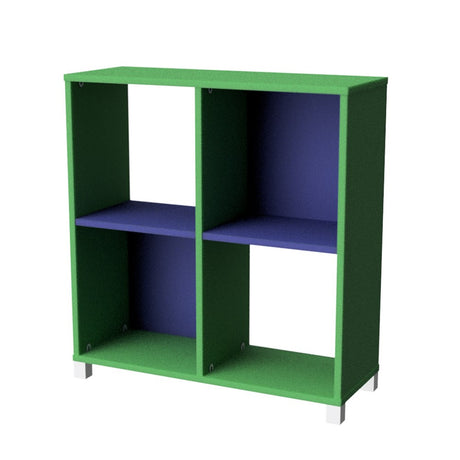 Storage Unit 4 Cube-Education Furniture-Green/Blue-Commercial Traders - Office Furniture