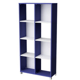 Storage Unit 8 Cube 1650mm-Education Furniture-Blue/White-Commercial Traders - Office Furniture