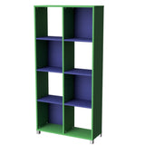 Storage Unit 8 Cube 1650mm-Education Furniture-Green/Blue-Commercial Traders - Office Furniture