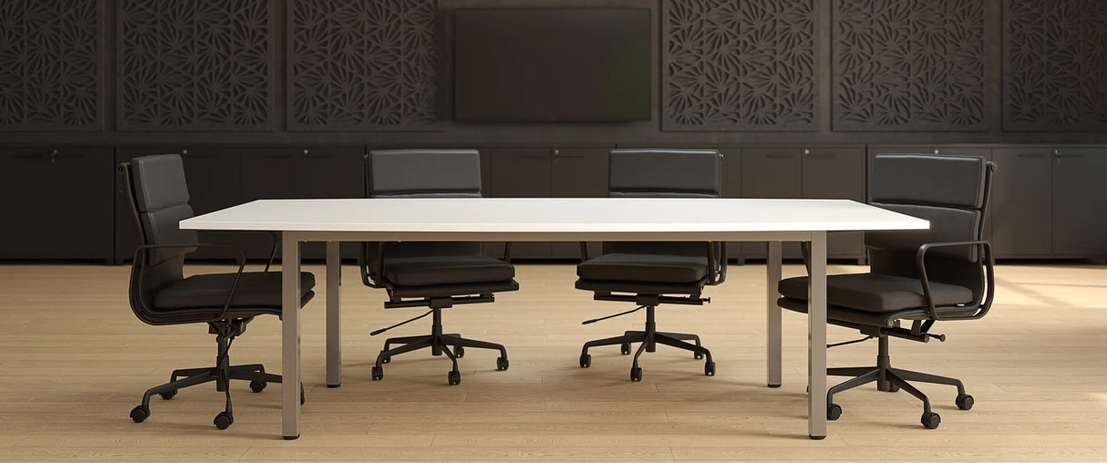 Cubit Boardroom Table-Meeting Room Furniture-Nordic Maple-White-Commercial Traders - Office Furniture