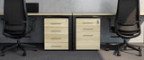 Cubit Under Desk Drawers-Storage-Silver-2 Drawer and File-Black-Commercial Traders - Office Furniture