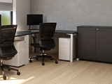 Cubit Corner Desk-Desking-1500 x 1500 x 700-Atlantic Oak-Black-Commercial Traders - Office Furniture