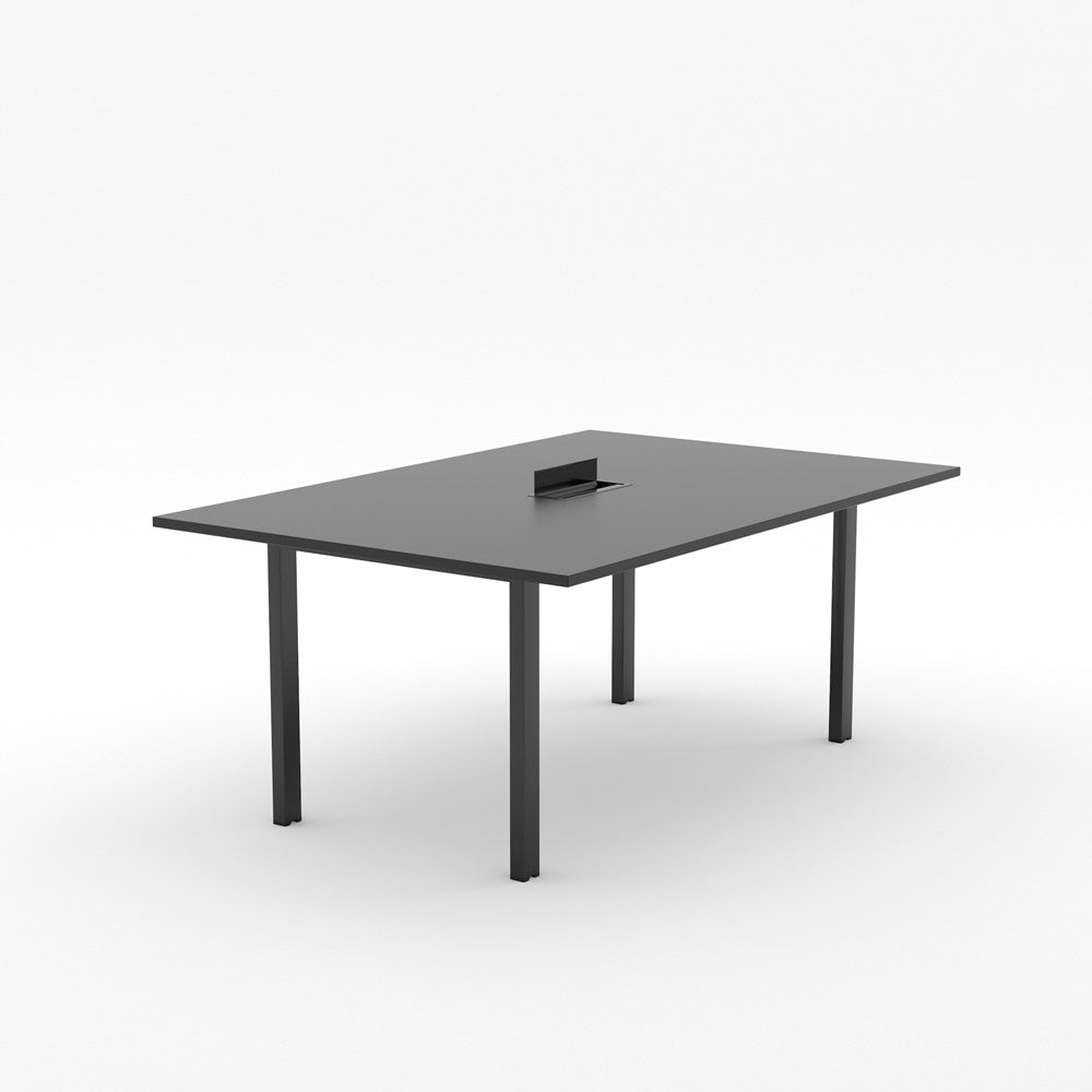 ALTI Meeting Table 1800 x 1200 - Cable Management-Meeting Room Furniture-Black-Black-North Island-Commercial Traders - Office Furniture