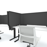 Acoustic Desk Screen Privacy Pod-Acoustic-805 x 1200 mm-Dark grey-Commercial Traders - Office Furniture