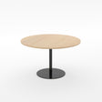 Essentials Meeting Table 1000 dia Disc Base-Meeting Room Furniture-Affinity Maple-Black-North Island-Commercial Traders - Office Furniture