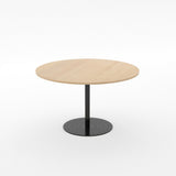 Essentials Meeting Table 1000 dia Disc Base-Meeting Room Furniture-Affinity Maple-Black-North Island-Commercial Traders - Office Furniture