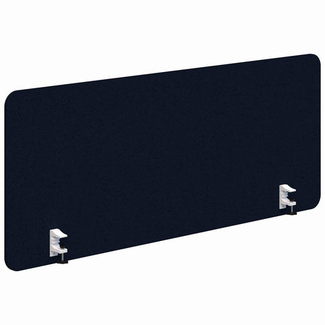 Sonic Acoustic Side Mount Screen - 800mm High-Acoustic-Dark Blue-800 X 1200-White-Commercial Traders - Office Furniture