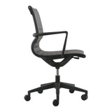 Buro Diablo - Mid-Back-Office Chairs-Black PU/Black-Flat Pack-Commercial Traders - Office Furniture