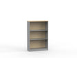 EKO Bookcase-Storage-1200 x 800-Nordic Maple/Silver-Commercial Traders - Office Furniture