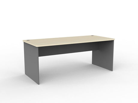 EKO Desk-Desking-1800 x 800-Nordic Maple/Silver-Commercial Traders - Office Furniture