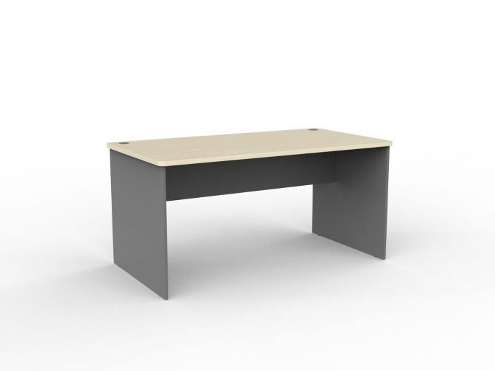 EKO Desk-Desking-1500 x 800-Nordic Maple/Silver-Commercial Traders - Office Furniture