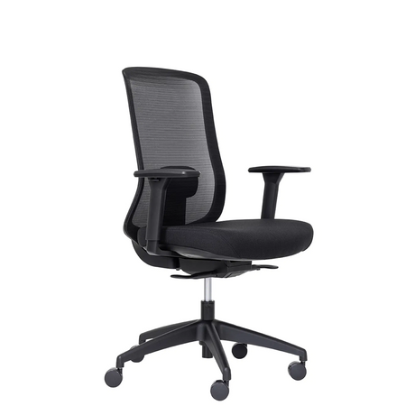 Buro Elan Black Mesh Chair-Office Chairs-No Armrest-No Headrest-Flat Pack Please-Commercial Traders - Office Furniture