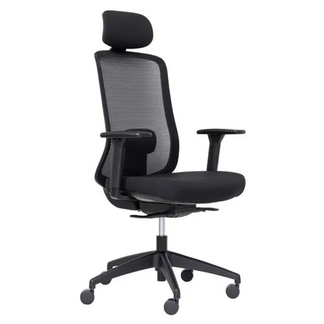 Buro Elan Black Mesh Chair-Office Chairs-No Armrest-No Headrest-Flat Pack Please-Commercial Traders - Office Furniture
