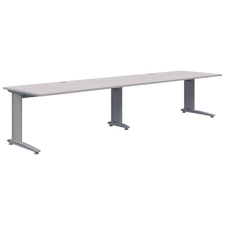 Energy Desk Inline 2 pod desk - 1200 Wide X 700 Deep-Desking-Silver Strata-Silver-Commercial Traders - Office Furniture