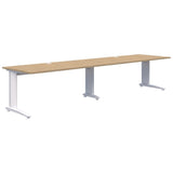 Energy Desk Inline 2 pod desk - 1200 Wide X 700 Deep-Desking-Classic Oak-White-Commercial Traders - Office Furniture