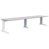 Energy Desk Inline 2 pod desk - 1200 Wide X 700 Deep-Desking-Silver Strata-White-Commercial Traders - Office Furniture