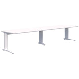 Energy Desk Inline 2 pod desk - 1500 Wide X 800 Deep-Desking-Snow Velvet-White-Commercial Traders - Office Furniture