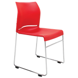 Buro Envy Chair -Stackable-Meeting Room Furniture-Red-Assembled - Auckland and Christchurch-Commercial Traders - Office Furniture