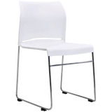 Buro Envy Chair -Stackable-Meeting Room Furniture-White-Assembled - Auckland and Christchurch-Commercial Traders - Office Furniture