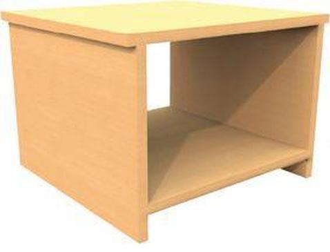Essentials Coffee Table 600 x 600 with Magazine Rack-Reception Furniture-Auckland Delivery-Commercial Traders - Office Furniture