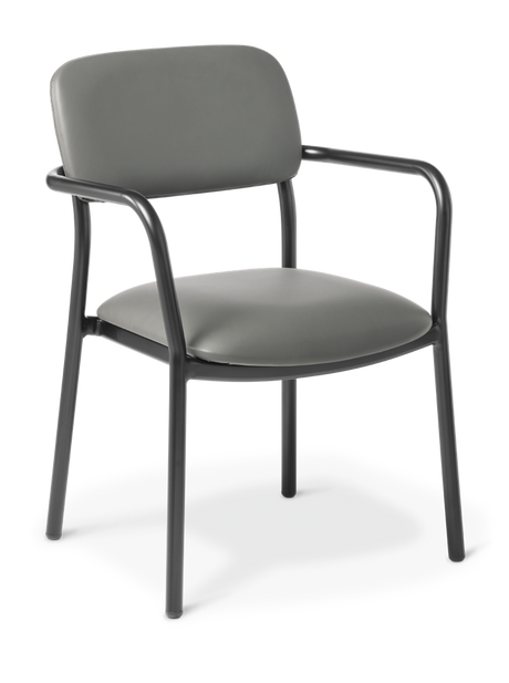 Fit Chair-Chairs-Standard Charcoal-With Arms-Commercial Traders - Office Furniture