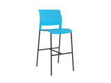 Mote Bar Stool-Lunchroom Chairs-Aqua-Chrome-Commercial Traders - Office Furniture