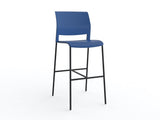 Mote Bar Stool-Lunchroom Chairs-Indigo-Black-Commercial Traders - Office Furniture