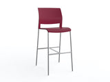 Mote Bar Stool-Lunchroom Chairs-Red-Chrome-Commercial Traders - Office Furniture