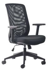 Buro Mondo Gene Mesh Chair-Office Chairs-Black-Flat Pack-Commercial Traders - Office Furniture