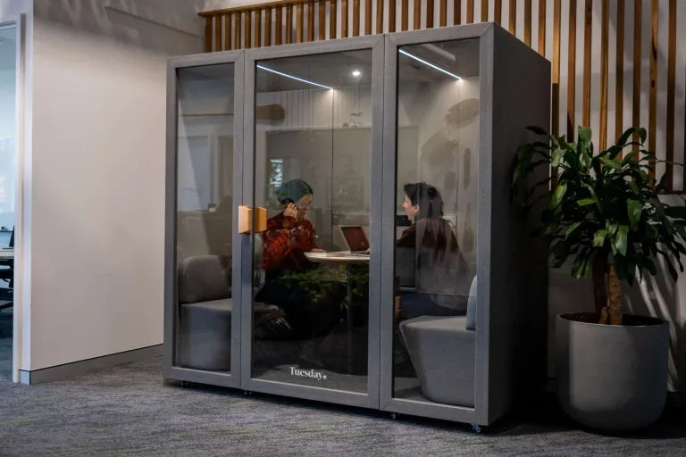 Tuesday Large Booth V1-Acoustic-Storm Grey-Commercial Traders - Office Furniture