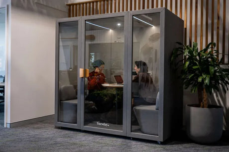 Tuesday Large Booth V1-Acoustic-Storm Grey-Commercial Traders - Office Furniture
