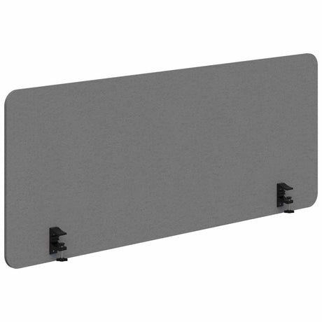 Sonic Acoustic Side Mount Screen - 800mm High-Acoustic-Grey-800 X 1200-Black-Commercial Traders - Office Furniture