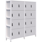 Grid 40 Locker Module 4H x 4W 1890H x 1720L x 400D-Storage-Snow Velvet-White-Digital Lock-Commercial Traders - Office Furniture