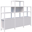 Grid 40 Storage/Open Display Wall 4-5 Tier 1500/1890H x 400D-Storage-Snow Velvet-White-2560w-Commercial Traders - Office Furniture