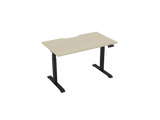 Haven Electric Standing Desk - Rectangular Top-Desking-1200 x 700-Nordic Maple-Black-Commercial Traders - Office Furniture